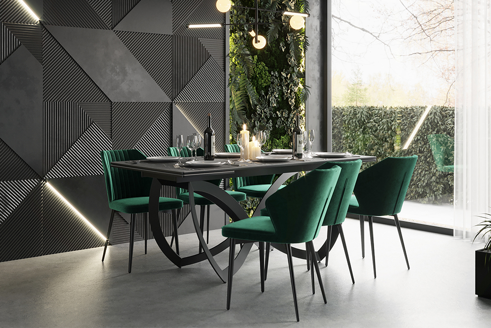 картинка Стул B141 50*63*82 DARK GREEN VL65, BK от стройцентра СОМ