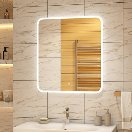 картинка Зеркало GLAMOUR LED 800*900 сенсорный выключатель от стройцентра СОМ